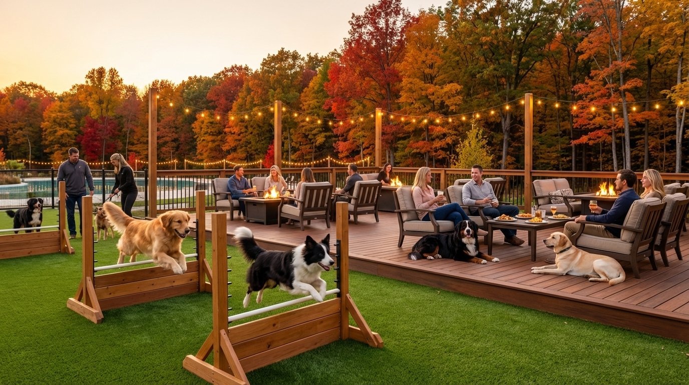 Dog Park at Sunset