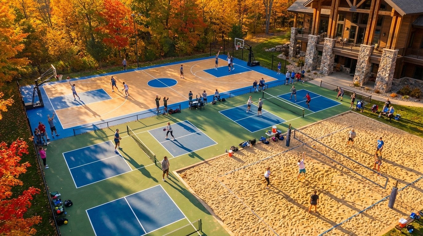 Sports Courts Aerial