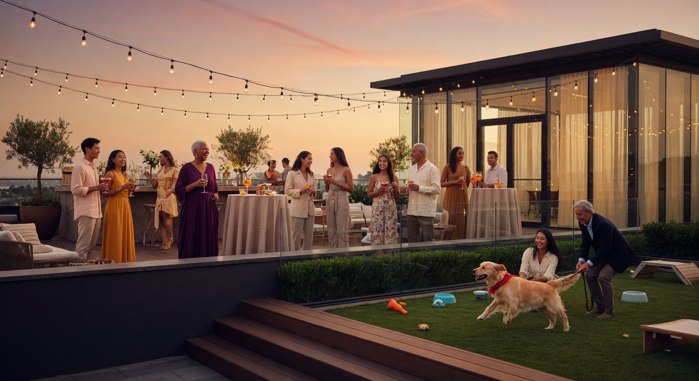 Hospitality and events — rooftop event terrace at an Adventure Sports Parks resort